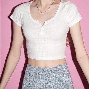 Brandy Melville ZELLY EYELET TOP